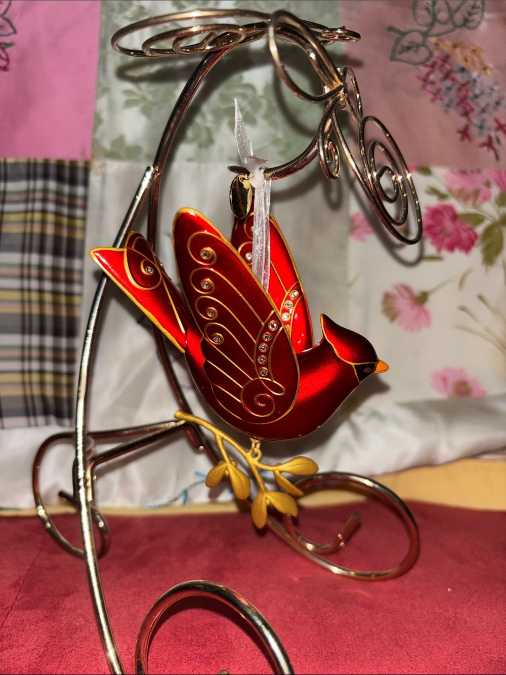 2016 HMK Metal Ruby Red Cardinal Ornament!